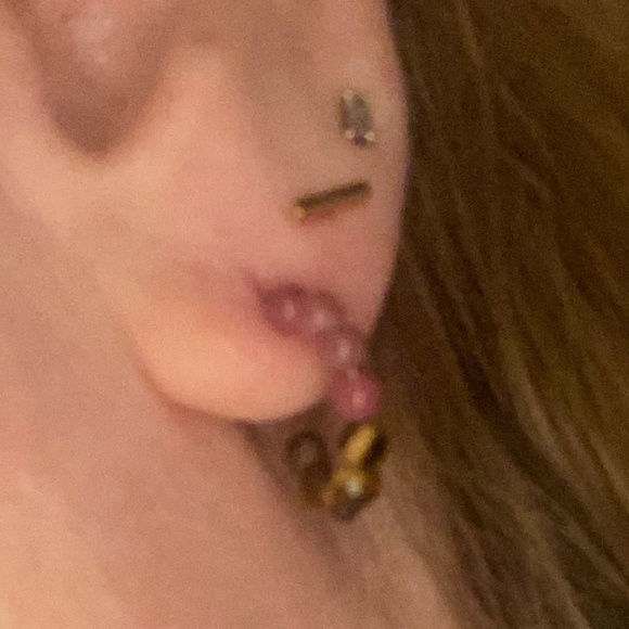 Chan Luu Small Hoops Tiger Eye & Rose Quartz 1/2" - Picture 2 of 7